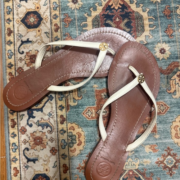 Tory Burch Shoes - Tory Burch Cream and Brown Sandals